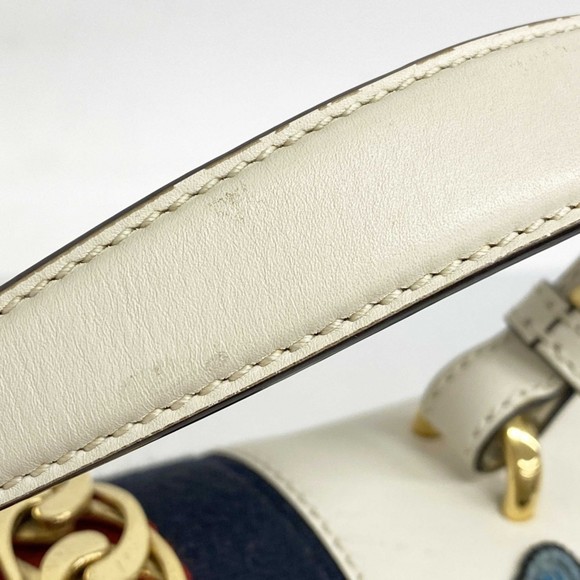 Gucci Sylvie handbag 431665 leather ivory women's - Picture 10 of 11